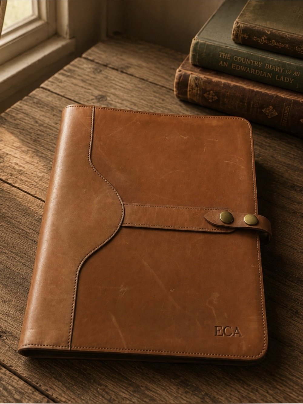 Rare~Vintage Colonel Littleton No 26 Tablet Portfolio in Cognac